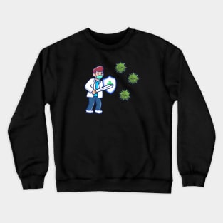 Doctor fight corona virus Crewneck Sweatshirt